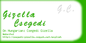 gizella csegedi business card